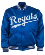 Royals Blue Bomber Satin Jacket