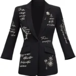 Love Letter Women Black Blazer