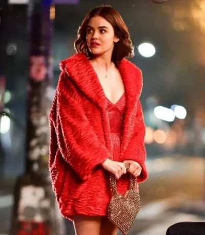 Lucy Hale Katy Keene Red Coat