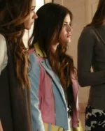 Lucy Hale Pretty Little Liars Pastel Rainbow Leather Jacket