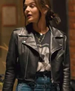 Lucy Hale Puppy Love Black Leather Jacket