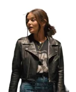 Lucy Hale Puppy Love Black Leather Jacket