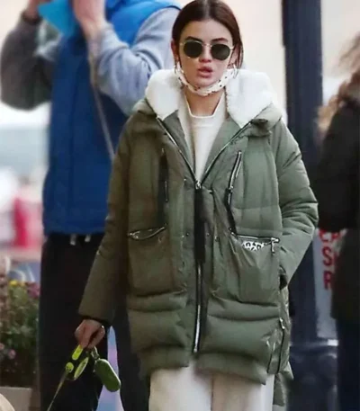 Lucy Hutton The Hating Game Green Hooded Jacket