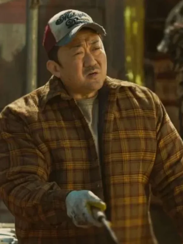 Ma Dong-seok Badland Hunters 2024 Plaid Jacket