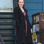 Madeline Brewer You S05 Suede Leather Coat