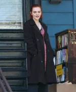 Madeline Brewer You S05 Suede Leather Coat