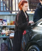 Madeline Brewer You S05 Suede Leather Coat