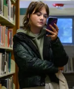 Margot Cat Person 2023 Green Jacket