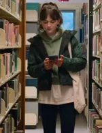 Margot Cat Person 2023 Green Jacket