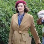 Marion Cotillard Allied Brown Long Trench Coat