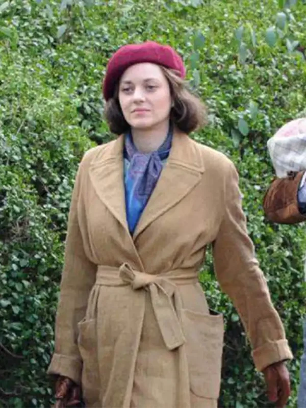 Marion Cotillard Allied Brown Long Trench Coat