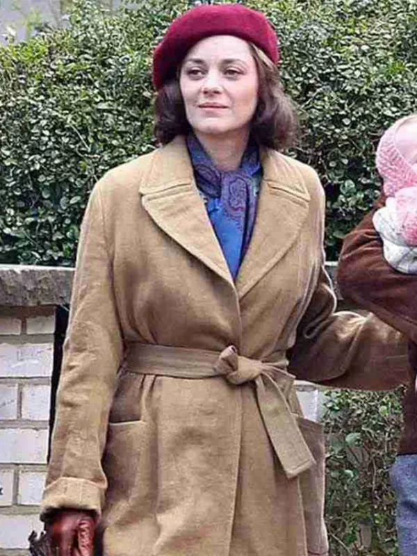 Marion Cotillard Allied Brown Long Trench Coat
