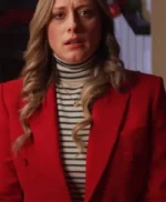 Marlie Collins Just Like A Christmas 2023 Red Wool Coat