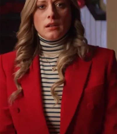 Marlie Collins Just Like A Christmas 2023 Red Wool Coat