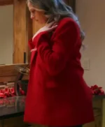 Marlie Collins Just Like A Christmas 2023 Red Wool Coat