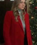 Marlie Collins Just Like A Christmas 2023 Red Wool Coat