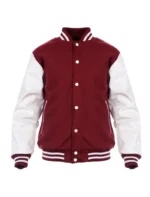 Maroon and White Letterman Jacket