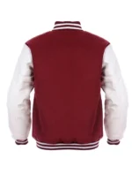 Maroon and White Letterman Jacket