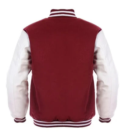Maroon and White Letterman Jacket