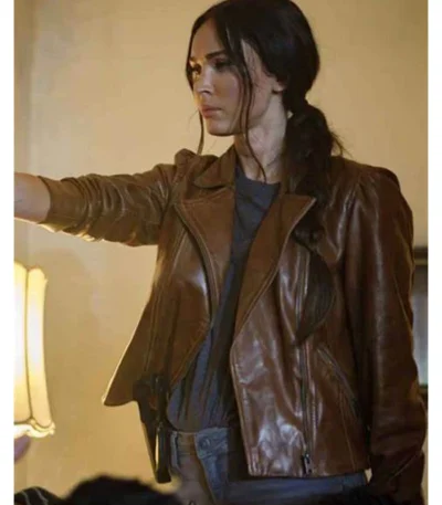 Megan Fox Midnight in the Switchgrass Leather Black Jacket