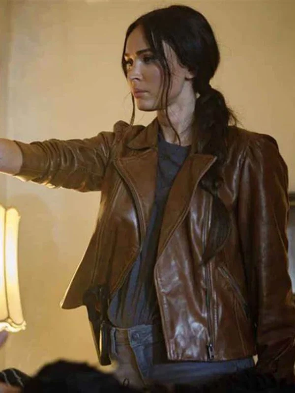 Megan Fox Midnight in the Switchgrass Leather Black Jacket