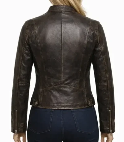 Meghan Brown Women’s Biker Leather Jacket