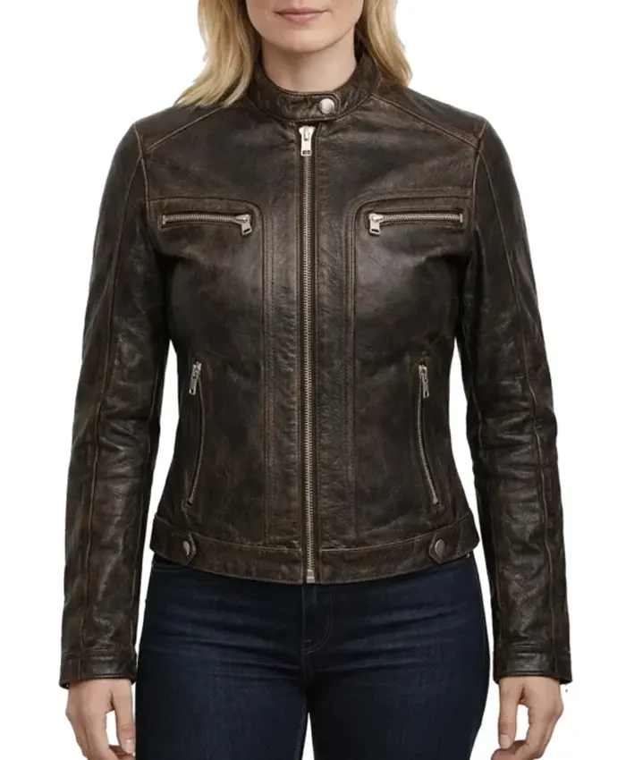 Meghan Brown Women’s Biker Leather Jacket Meghan Brown Women’s Biker Leather Jacket