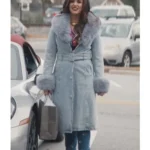 Melissa Fumero Grosse Pointe Garden Society S01 Fur Denim Coat
