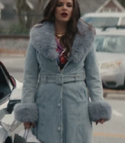 Melissa Fumero Grosse Pointe Garden Society S01 Fur Denim Coat