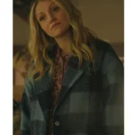 Melissa Reed Happy Face S01 Blue Checked Coat