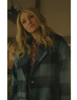 Melissa Reed Happy Face S01 Blue Checked Coat