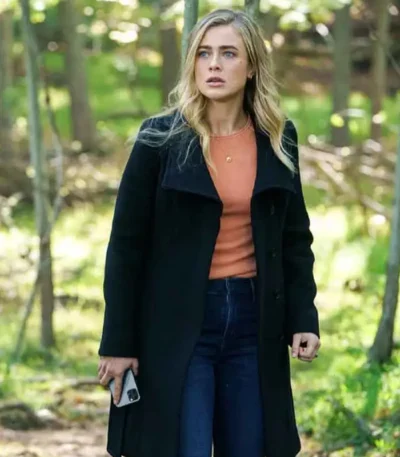 Melissa Roxburgh Manifest S03 Michaela Black Coat