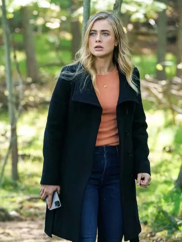 Melissa Roxburgh Manifest S03 Michaela Black Coat