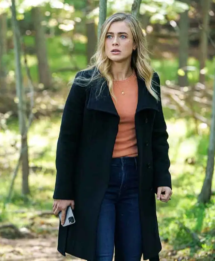 Melissa Roxburgh Manifest S03 Michaela Black Coat Melissa Roxburgh Manifest S03 Michaela Black Coat