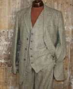 Men 1920s Fashion Check 3 Piece Gamekeepers Suit