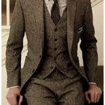 Men Vintage 1920s Fashion Gentleman Wool Suit