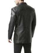 Men’s Black Classic Leather Trendy Blazer
