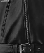 Mens Black Leather Biker Jacket