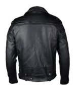 Men’s Genuine Real Black Leather Biker Jacket