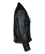 Men’s Genuine Real Black Leather Biker Jacket