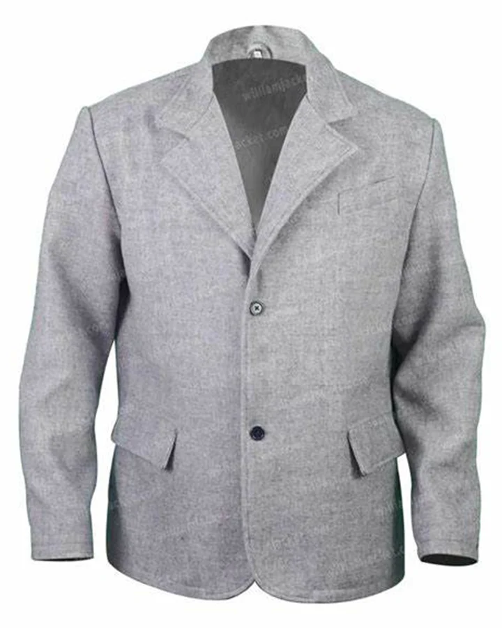 Mens Grey Wool Blend Single Breasted Blazer Mens Grey Wool Blend Single Breasted Blazer
