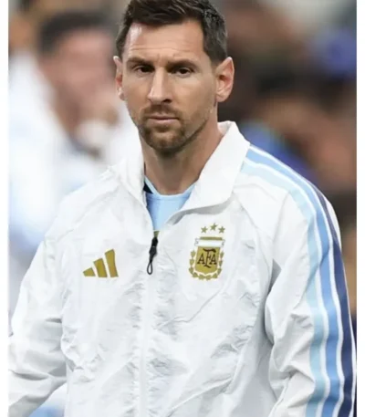 Messi Argentina Home Anthem White Jacket