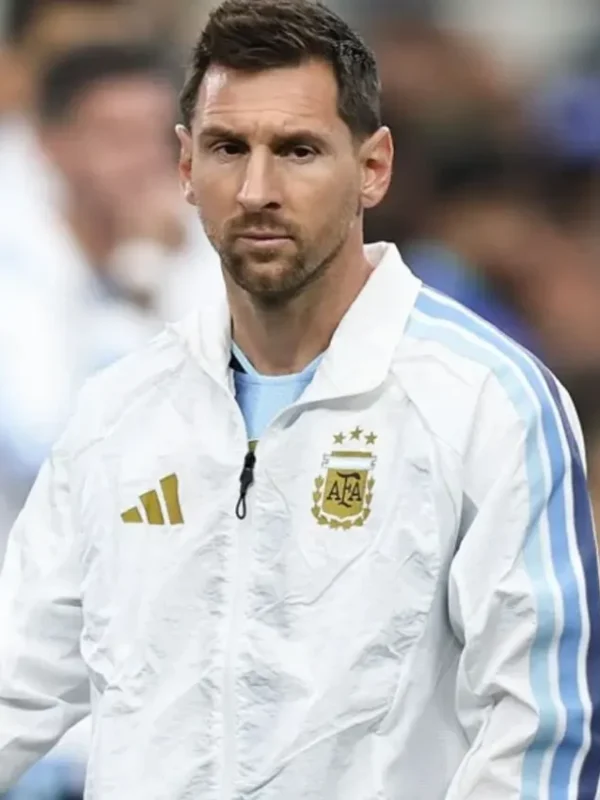 Messi Argentina Home Anthem White Jacket