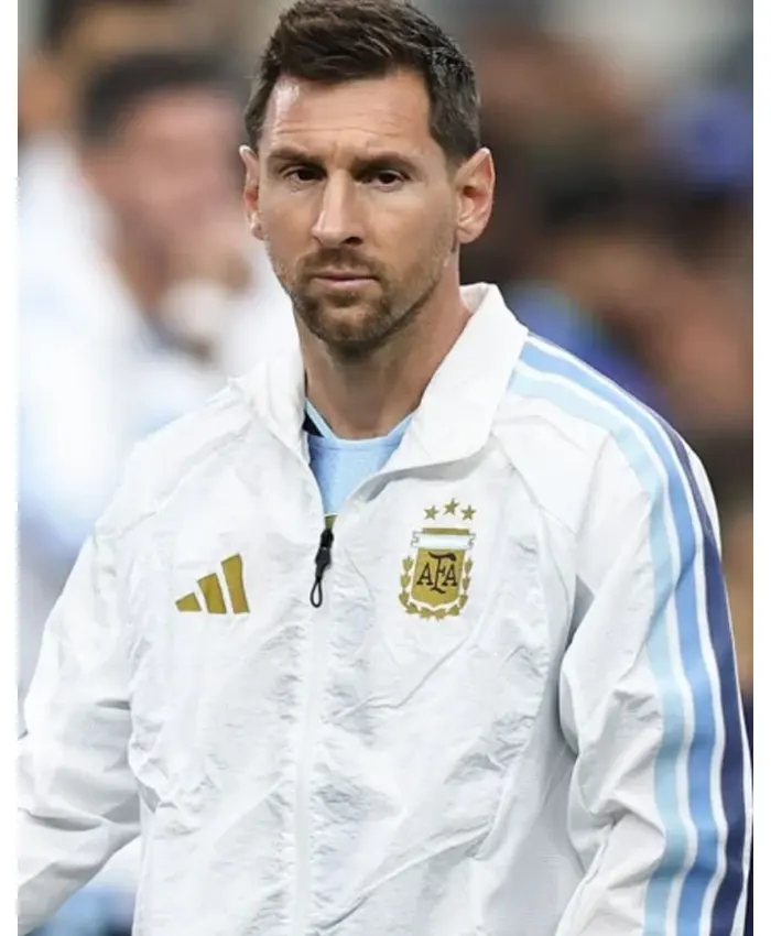 Messi Argentina Home Anthem White Jacket
