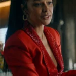 Meta Golding Ransom Canyon Red Cropped Blazer