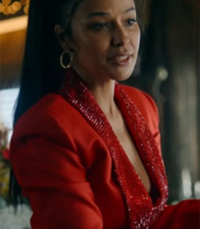 Meta Golding Ransom Canyon Red Cropped Blazer