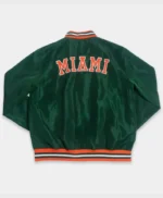 Miami Hurricanes Green Bomber Jacket