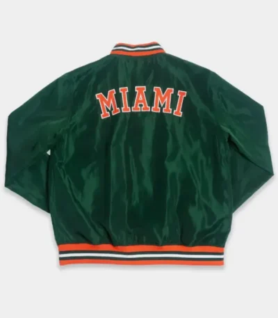 Miami Hurricanes Green Bomber Jacket