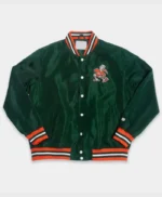 Miami Hurricanes Green Bomber Jacket