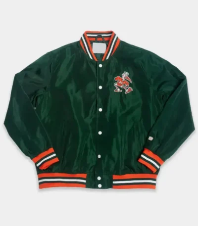 Miami Hurricanes Green Bomber Jacket